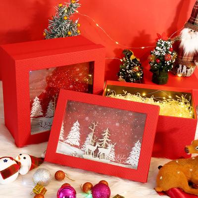 China Recyclable Santa Claus Christmas Gift Paper Box Set Gift Boxes Christmas Gift Box Packaging for sale