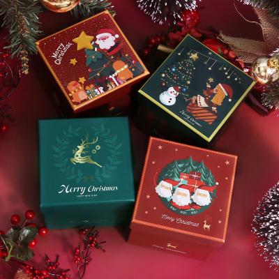 China Recyclable Christmas Candy Gift Paper Boxes Christmas Eve Box For Packaging Wholesale Apple Box for sale