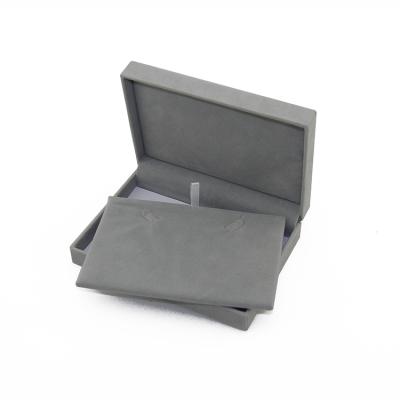 China Recyclable Strong Three-Dimensional Gift Box Simple Modern Flannel Gray High Cost-effective Jewelry Box for sale