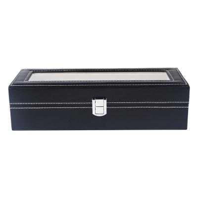 China Recyclable High End Luxury Leather Stain Watch Box Watch Storage Display Box for sale