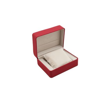 China Factory Direct Selling Recyclable Exquisite Red Watch Box Rose PU Leather Creative Red Watch Jewelry Packaging Box for sale