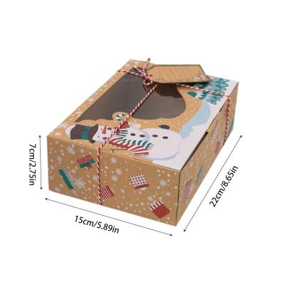 China Recyclable Food Packaging Christmas Party Children New Year Cookies Wrapping Paper Candy Gift Box Bag for sale