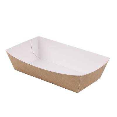 China Recyclable Custom Biodegradable Disposable Fast Food Kraft Paper Food Container Take Away Kraft Paper Package Boxes for sale