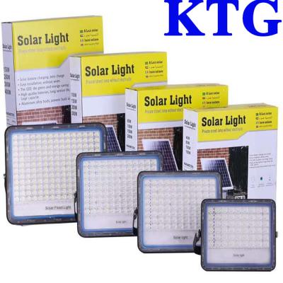 China School KTG new year hot sale 210lm/w led flood light Libya import newcomer 2021 solar 300w 400w 200w solar led flood light for sale