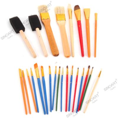 China Sinoart Oil Painting Acrylic Paint Watercolor Painting In Stock Factory 25 Pcs/Set Artist Painting Art Brush Set For Art for sale