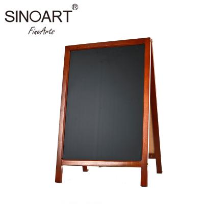 China Double Easel Luxury Finishing Frame Display Rack Painting Side Wooden Easel For Shop Display for sale