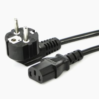 China Industrial standard 16a 250v mains cord European E 3pin power plug. - with IEC 320 connector C5 power cable for sale