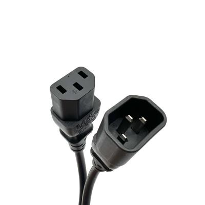 China Industrial C13 Mains Cords Male Female Power Extension Cord IEC Connector Power Computer Extension Cord for sale