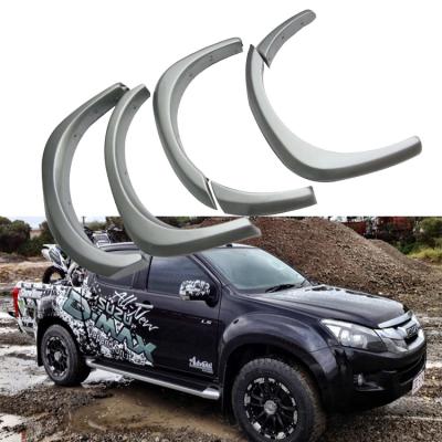 China Vacuum Injection Pocket Style FFD17 ISUZU D-MAX 4 Door Wide Wheel Fender Flares ABS Matte Black Universal Universal 3 Months Textured OEM Standard for sale