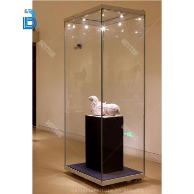 China Tempered Glass Museum Showcase Counter Top Showcase Glass Display for sale