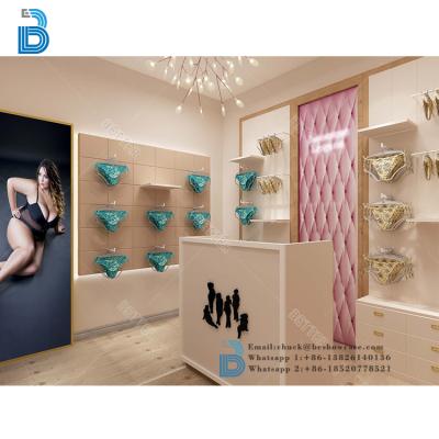 China PLY/MDF/SOLID WOOD/GLASS lingerie store underwear showcase cabinet for display for sale