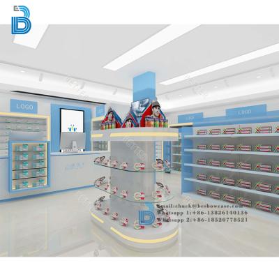 China 2020 Newest Design PLY/MDF/SOLID WOOD/GLASS Stand Pharmacy Shelves Pharmacy Counter Display and Pharmacy Pharmacy Furniture for sale