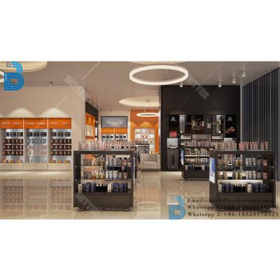 China PLY/MDF/SOLID WOOD/GLASS Competitive Price Pharmacy Display Shelf Store Furniture for sale