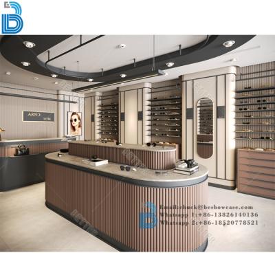 China Custom Optical Cabinet Display Showcase Eyewear Eyewear Display Stand Optical Cabinet Display Best Store Design for sale