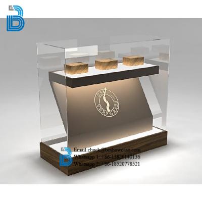 China PLY/MDF/SOLID WOOD/GLASS Custom Design Bulletproof Glass Jewelry Display Showcase for sale