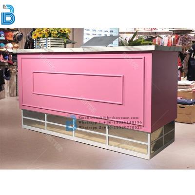 China Top quality PLY/MDF/SOLID WOOD/GLASS small nail salon desk reception desk for sale