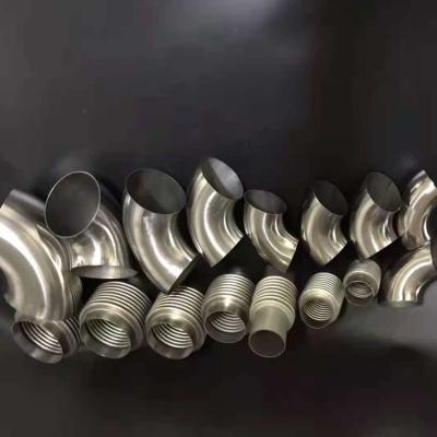 China ISO/CE OD 76.2mm Titanium Exhaust Gr2 Elbow Exhaust Bends for sale