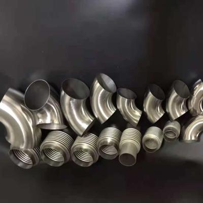 China ISO/CE Titanium Exhaust Gr2 Elbow Exhaust Bends OD 63.5mm 76.2mm 88.9mm 102mm for sale