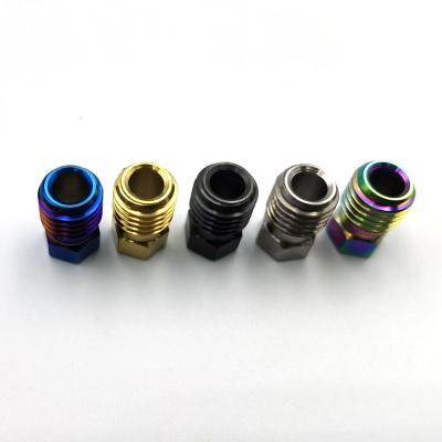 China ISO/CE Factory Outlet Customized Color Bright Forge Titanium Alloy Oil Pipe Connector for sale