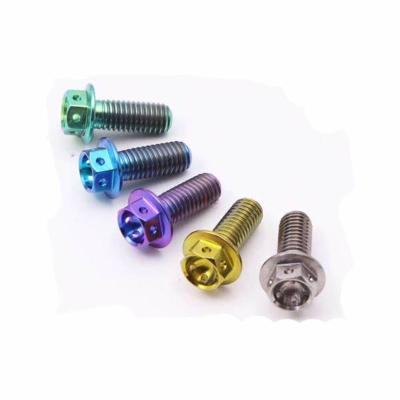 China Gr.1 Gr.2 Gr.5 Gr.7 Gr.9 Gr5 Titanium Hex Flange Head Bolts Customized Titanium Screw Hot Sale for sale