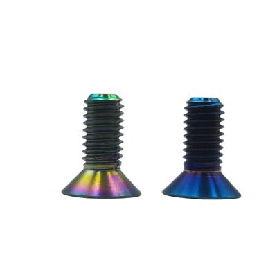 China Strong Hardness Rainbow DIN7991 Countersunk Titanium Hex Socket Head Bolts for sale