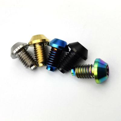 China Strong Hardness Factory Outlet Customized Bright Color Titanium Alloy Titanium Knob Main Forge Bolt For Motorcycle for sale