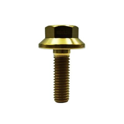 China Strong Hardness Factory Outlet Customized Color Bright Titanium Forge Titanium Car Screws for sale