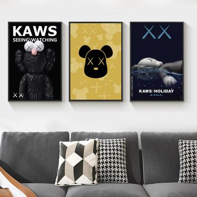 China Diamond Handmade Painting Kaw Luxury Bear Violent Animal Cartoon Painting Decoration Bedroom Decoration Painting OEM ODM Print Painter Home Hanging Art for sale