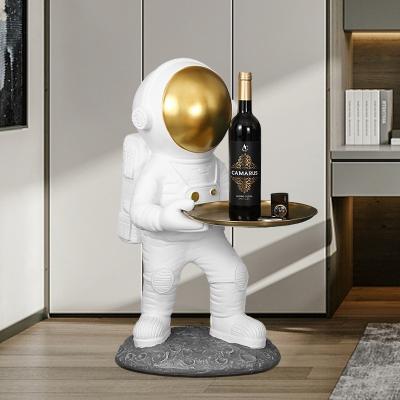 China China Resin Open Statue Animal Luxury Figure Figure Balloon Tray Decoration Home Life Size Astronaut ODM Astronaut Life Size Astronaut for sale