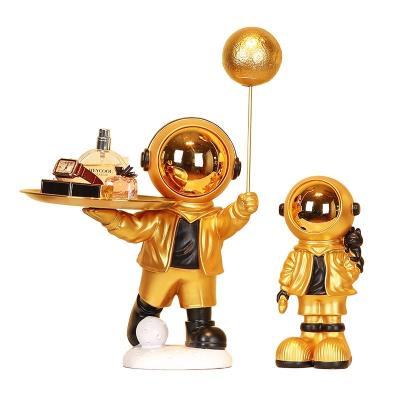 China China Resin Open Statue Animal Luxury Figure Figure Balloon Tray Decoration Home Life Size Astronaut ODM Astronaut Life Size Astronaut for sale