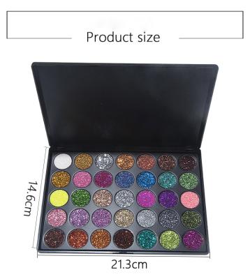 China Private Label Waterproof Star Shimmer Matte Glitter 35 Colors Cosmetic Makeup Pressed Eyeshadow Palette for sale