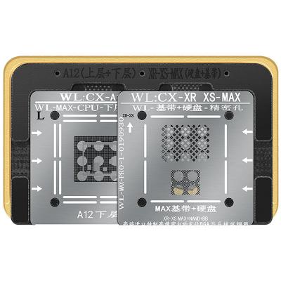 China Modern WZ 2 in1 CPU Baseband NAND Soldering Template Net BGA Reballing Chip Board Stencil for 6/6S/7/8/X/XR/XS/XS max for sale