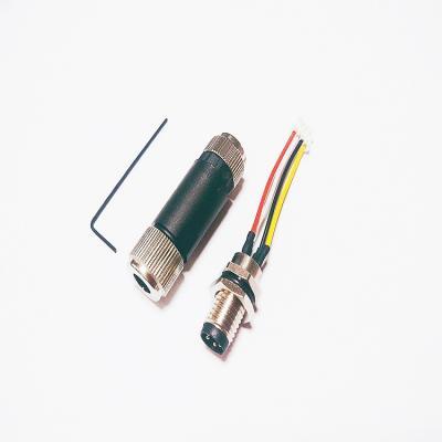 China For PCB Connection Waterproof Ip67 Sensor Adapter Connector 4 Pin Electrical Plug M8 Cable for sale