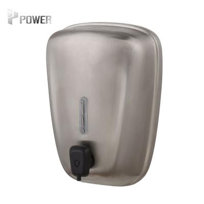 China Foam Wall Mounted Soap Dispenser 1200ml Stainless Steel Pump Action Shower Bath Hospital No Leak for sale