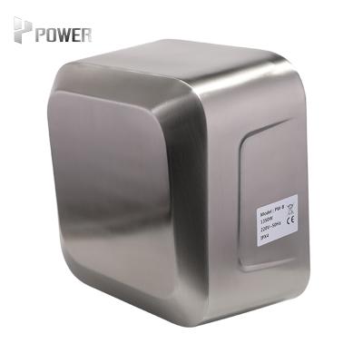 China Customized New Design Hotel Electric Copper Stainless Steel Mini Blue Black White Color Hand Dryer for sale