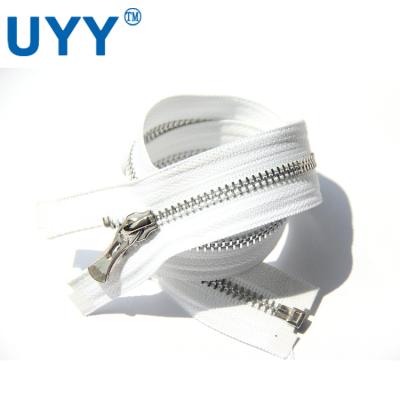 China UYY Sustainable Custom Length Metal Zipper 5# Like High Quality Brass Metal Zipper for sale