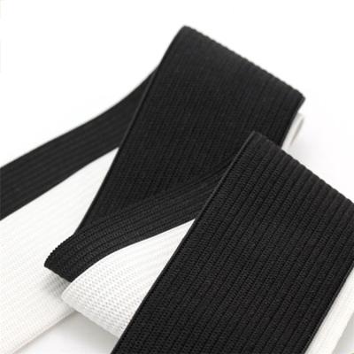 China UYY Knitting Elastic Band 3 Cm Width Flat Black Elastic Band Workable For Sport for sale