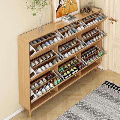 China High Quality Minimalist Simple Extendable Shoe Rack Bench Tilting Bucket Shoe Cabinet for sale