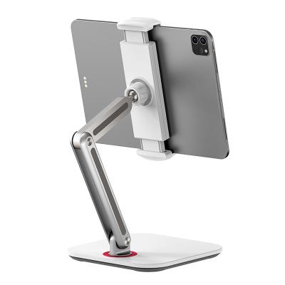 China Adjustable Fully Foldable Thick Aluminum Desktop Cradle Mobile Phone Increase Cradle Stand Holder with Anti-Slip Low Tablet Stand for sale