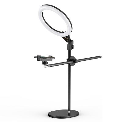 China Universal Selfie Ring Light PORTABLE Tripod Stand with LED Mobile Phone Flex Stand Bracket Desk Lamp Lazy Light for Live Stream for sale