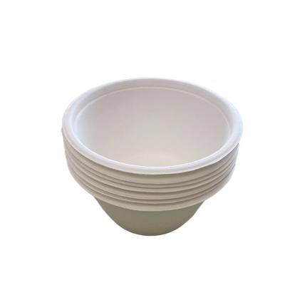 China Compostable White 4oz Cups and Lids Mini Bagasse Compostable Biodegradable Sauce Cups for sale