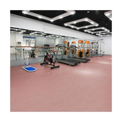 China Modern Easy Clean Theater Vinyl Homogeneous Tiles Roll PVC Flooring Plain Gray In Europe for sale