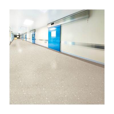 China Modern Commercial Antistatic PVC Vinyl Flooring Tiles Roll Homogeneous Plain 60x60 Gray For Hospital for sale