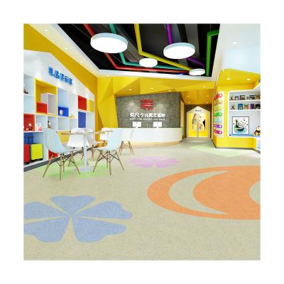 China Modern Wholesale Easy Care Homogeneous Vinyl Tiles 600x600 Hospital Flooring PVC Roll for sale