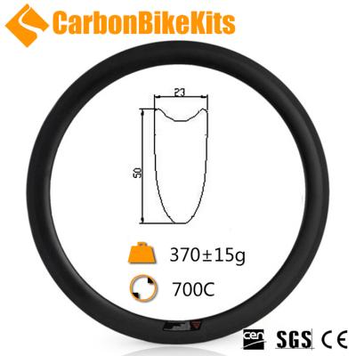 China Road Bikes Wholesale CarbonBikeKits 50mm Profile Tubular Carbon Fiber Road Bike Edges 20/24 Braking Hole Baslt UD CR50T for sale