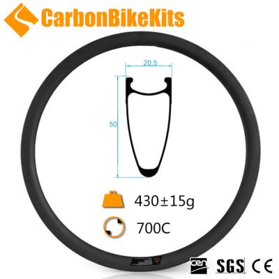 China Carbon 650C 23mm Wide Deep Carbon 50 700C Bicycle Wheel Rims Anvil for sale