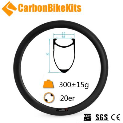 China Carbon CarbonBikeKits 38mm thick 406 20 inch carbon bike anvil bmx rims for sale