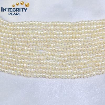 China China Loose Freshwater Pearl Pearl Strand Irregular Baroque Tiny Freshwater Pearl 3-4mm Small Size for sale