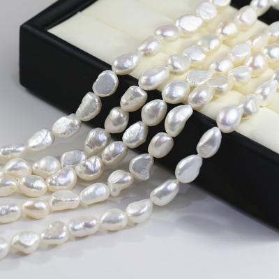 China Freshwater Pearl 9-10mm AA+ Long Top Drilled Baroque Nugget Freshwater Irregular Genuine Pearl Freshwater Pearl Beads Pearl Strand String for sale