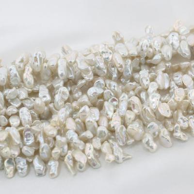 China Good quality natural freshwater keshi real irregular keshi pearl pearl 8-9mm reborn pearl strand for sale